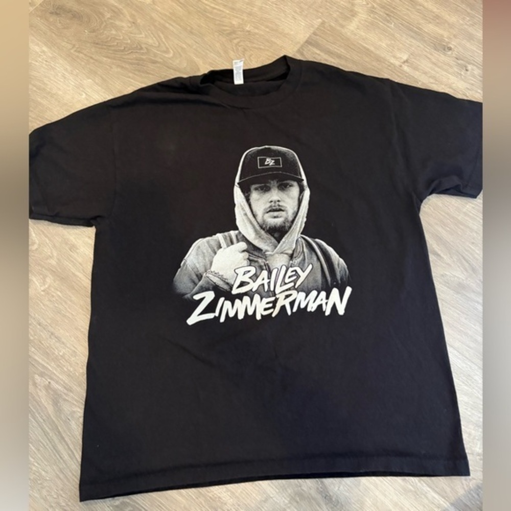 Bailey Zimmerman Rock & Hard Place Tour Tee Shirt Black White Streetwear Large